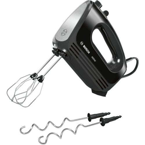 Bosch Blender Mano MFQ2420B Clevermixx, 400W, 4 Velocidades, Steel Inoxidable Brushing Black