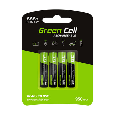 Batteries Recargables Greencell Aaa 950MAH (4 Pcs) — image 1