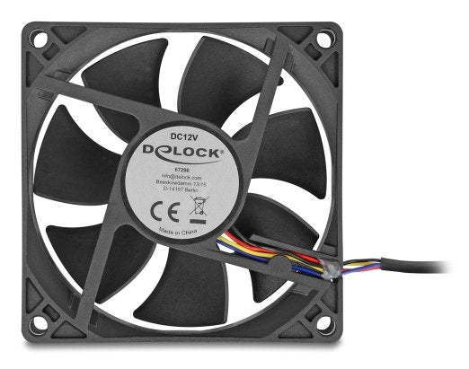 Delock Fan Axial 12V Dc, 80 X 80 X 25MM Black