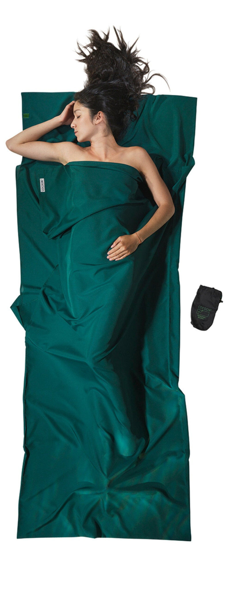 Cocoon Saco Dormir Travelsheet Rectangular Poliéster Green