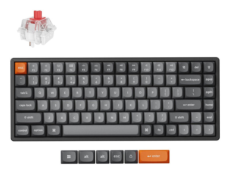 Keychron K2 Max. Keyboard Universal USB + RF Wireless + Bluetooth Black Grey
