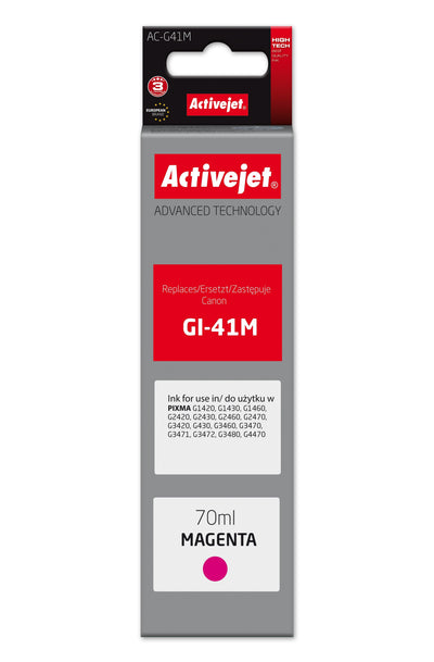 Activejet AC-G41M Bottle Ink Printer Canon, Spare Part Canon GI-41M 4544C001 Supreme 70ML Púrpura — image 1