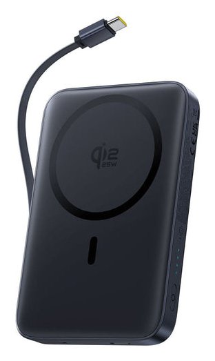 Picogo AM61 QI2.2 Magnetic Power Bank With Built-in Cable 10000MAH 45W Cosmic Black