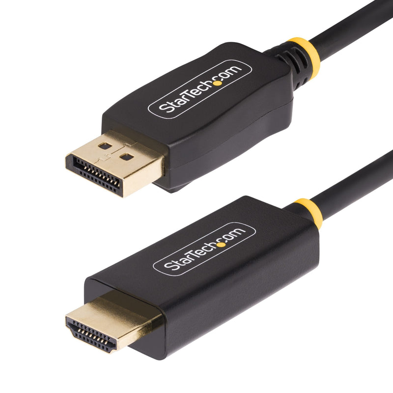 StarTech Cable .com Adapter DisplayPort Male a HDMI Male 2M Activo Supports 4K60HZ Compatible With Hdr