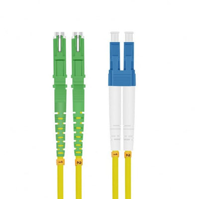 Helos Lwl Network Cable E2000® Apc (lsh)/Lc Duplex 9/125?M OS2 Yellow 2,0M — image 1