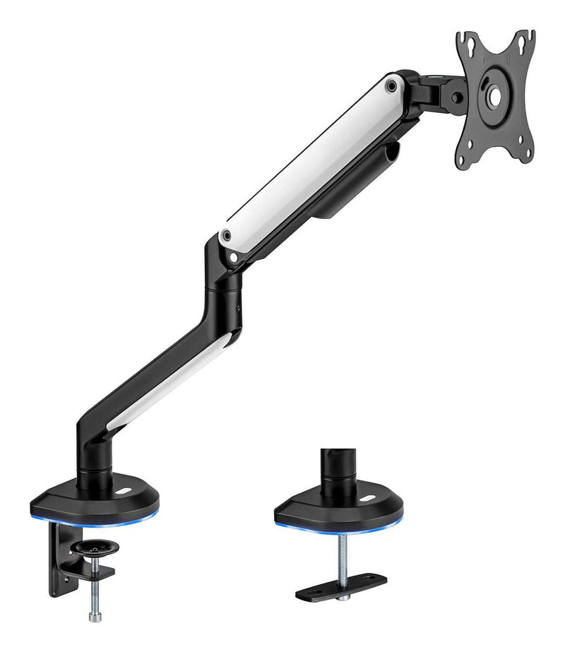 Aisens Desk Mount RGB Gaming Contrapeso Rotating And Tilt Monitor/TV 9KG (3 Pivots 1 Arm 17-32, Negro-bla