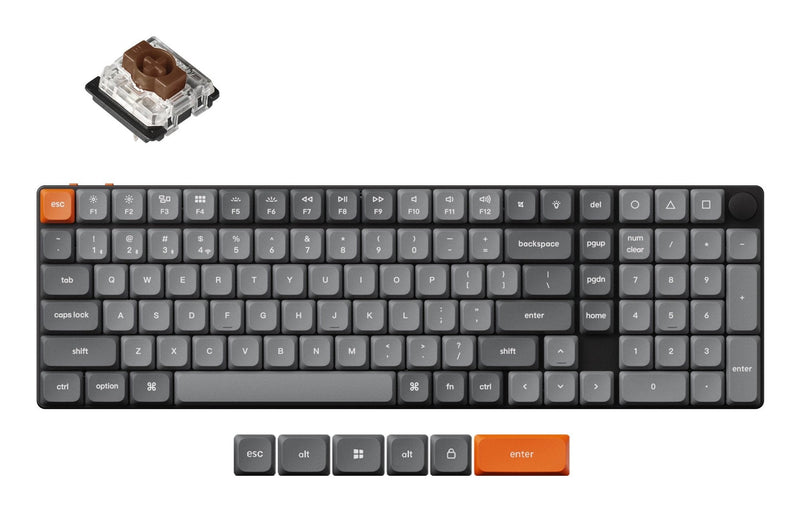 Keychron K17 Max. Qmk Keyboard Universal USB + RF Wireless + Bluetooth English Black