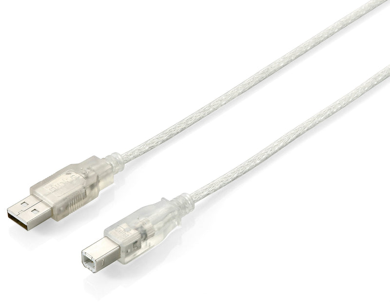 USB Cable 2.0 Type a - B Transparent 1M