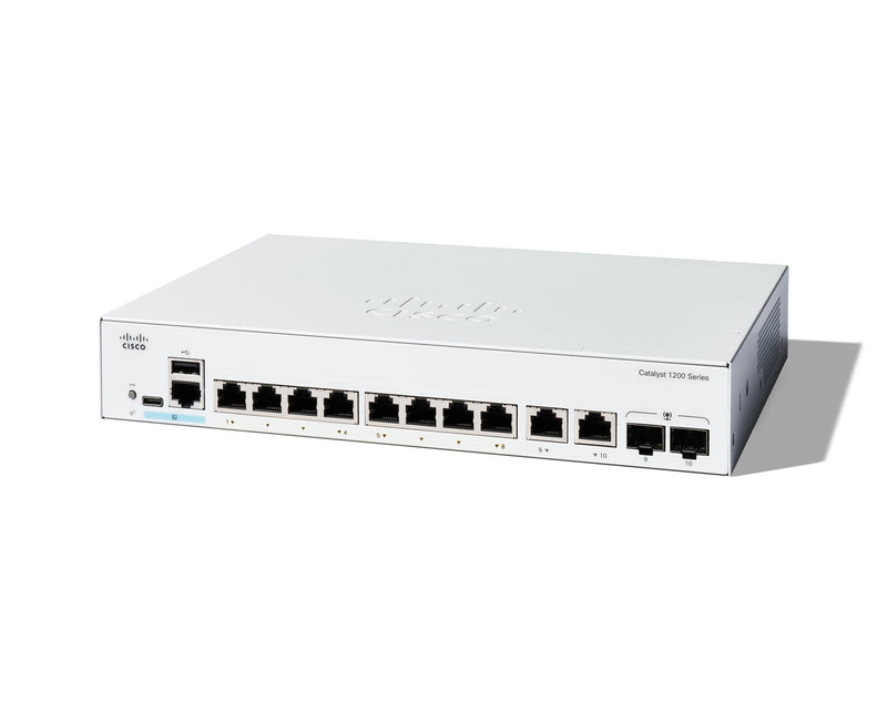 Cisco Catalyst 1200-8T-E-2G Conmutador Gigabit Ethernet L3 Smart 8 X 10/100/1000 + 2 X Combo Gigabit Sfp/RJ-45