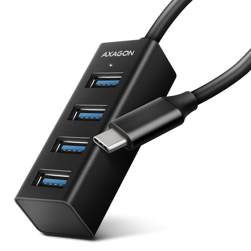 Axagon HUE-M1C Hub Interfaz USB 3.2 Gen 1 (3.1 Gen 1) Type-c 5000 Mbit/S Black