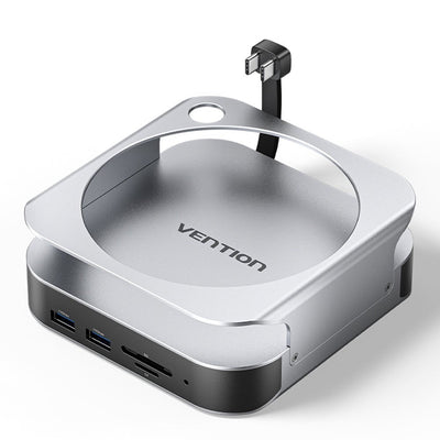 Vention Docking Mac Mini USB Type-c Thihag Slot SSD M.2 4x USB 1x USB Type-c 1x DISPLAYPORT 4K 1XLECTOR Cards  — image 1