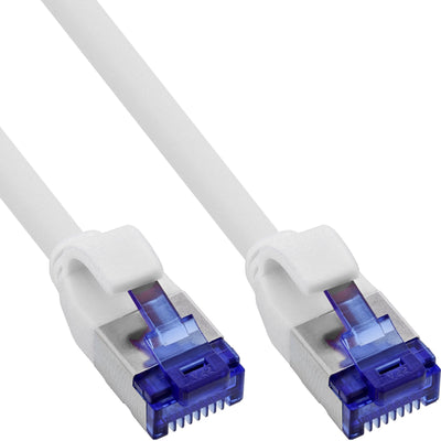 Inline® Network Cable Slim, CAT.6A, S/FTP, Tpe (lszh) Flexible, PoE, White, 3M — image 1