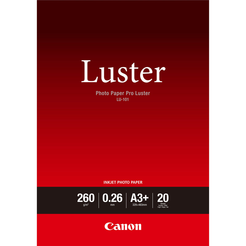 Canon Photo Paper Pro Luster LU-101BRILLO260 MICRONESA3 Plus (329 X 423MM)260G/M20 Hoja(s) Paper Fotogrfico Br