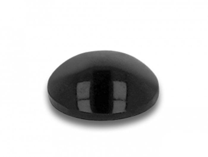 Delock Feet Rubber Redondos Autoadhesivos 10 X 3MM 50 Pieces Black