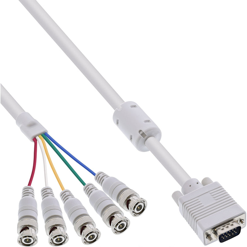Inline Cable VGA BNC 5X BNC a HD 15 Male 5M