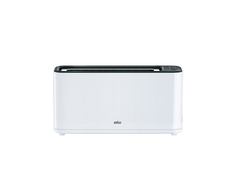 Braun Tostador Pan Purease Ht 3100 1000W 1 Slot Extra Ancha Función Descongelado / Recalentamiento White