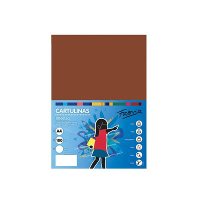 Fabrisa Pack 50 Cartulinas 180G/M² - Size A4 - Brown — image 1