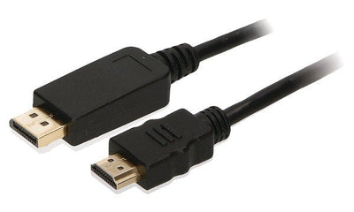 2-POWER CAB0039A Adapter Cable Vídeo 2M DisplayPort HDMI Type a Standard Black — image 1