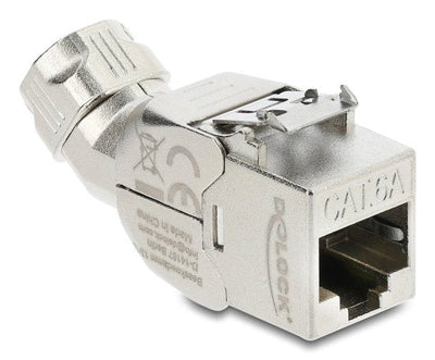 Keystone Módulo RJ45 Connector Female a Lsa CAT.6A With Metal Latch Without Tools 45° Acodable Apantallado — image 1