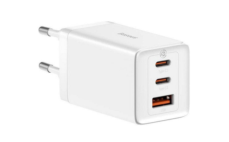 Baseus GAN5 Pro 2x USB-C + Usb, 65W (biala)