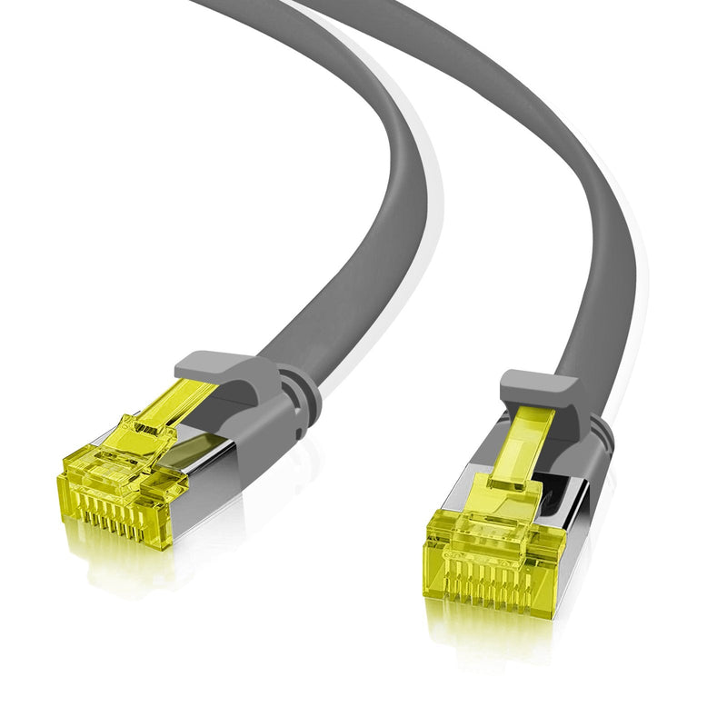 Helos Ultra Flaches Patchkabel U/FTP CAT.6A Grey 3,0M