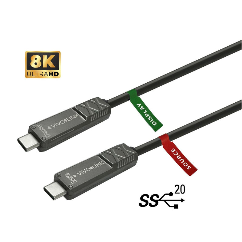 Vivolink PROUSBCMM15OP USB Cable 15M USB 3.2 Gen 2 (3.1 Gen 2) USB C Black