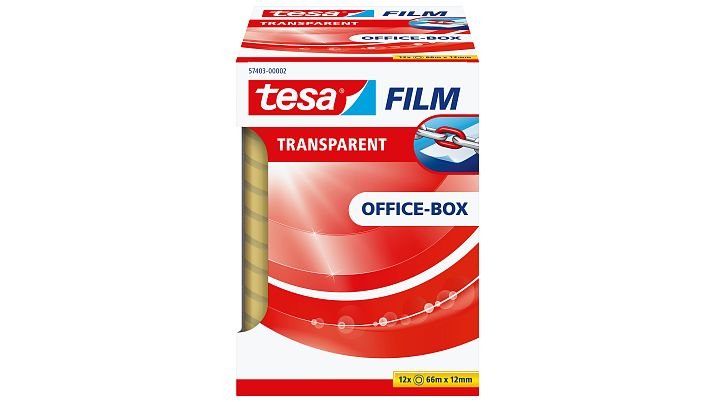 Tesa Tesafilm Transparent 12 Rolls 12MM, Case Office Tape Adhesiva