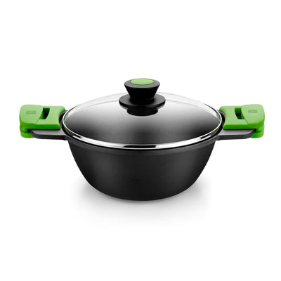 Bra Cacerola Cóncava Prior A402028 Ø28CM 4.2L Espesor 5.5MM Aluminium Fundido Teflón Non-stick Cover Glass Tem — image 1