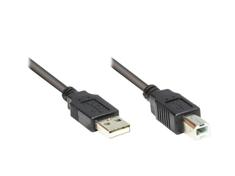 Cable Alcasa USB 2.0 1.8M USB 1,8M USB a USB B Black