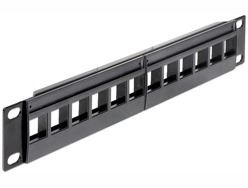 Delock 10 Keystone Patchpanel 12 Port — image 1