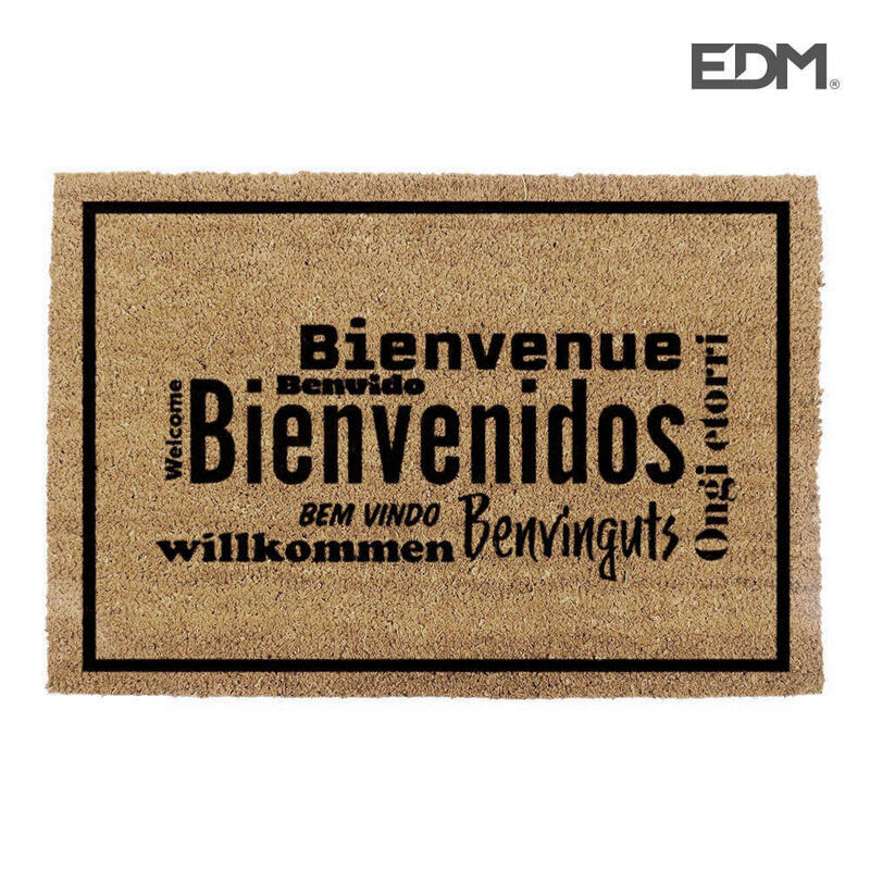 EDM Felpudo 60X40CM Model Bienvenidos Languages