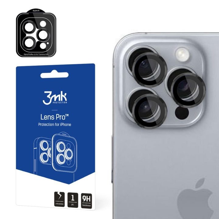 3MK Lens Protection Pro Black For Apple Iphone 16 Pro