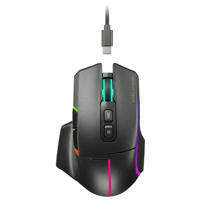 Mars Gaming Mouse Wireless And Bluetooth Mmw-vector Tri-mode 2.4G GHZ Bt 5.4 USB-C 7 Buttons 12000 DPI — image 1