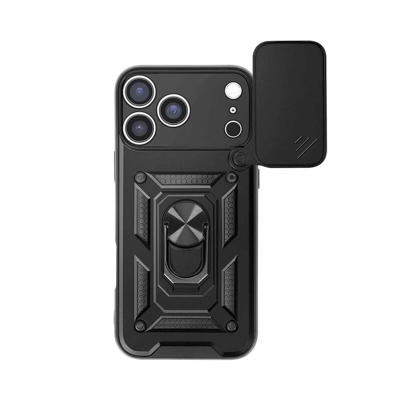 Jc Case Rear With Ring Stand + Protector Camera Black Apple Iphone 17 Pro