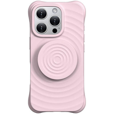 Case Magnética Silicone Ondulada With Stand Magsafe Iphone 16 Pro Max. Pink — image 1