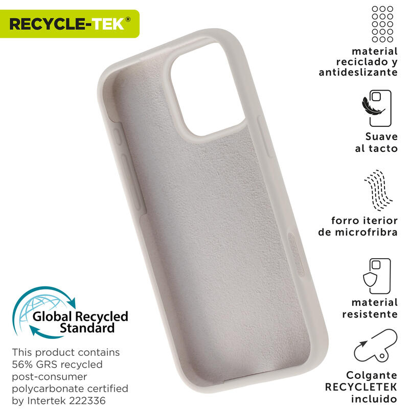 Muvit Case Recycletek Liquid Silicone Apple Iphone 16 Pro Max. Nude
