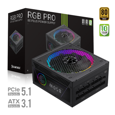 Gamemax PSU RGB Pro 850G 850W Gold Full Modular — image 1