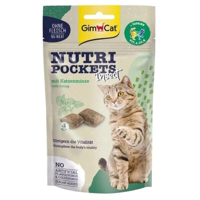 Gimcat Nutri Pockets Insect & Catnip - Bocadillo Crujiente Gatos With Ingredientes Funcionales - 1 Bag (1 X 60 — image 1