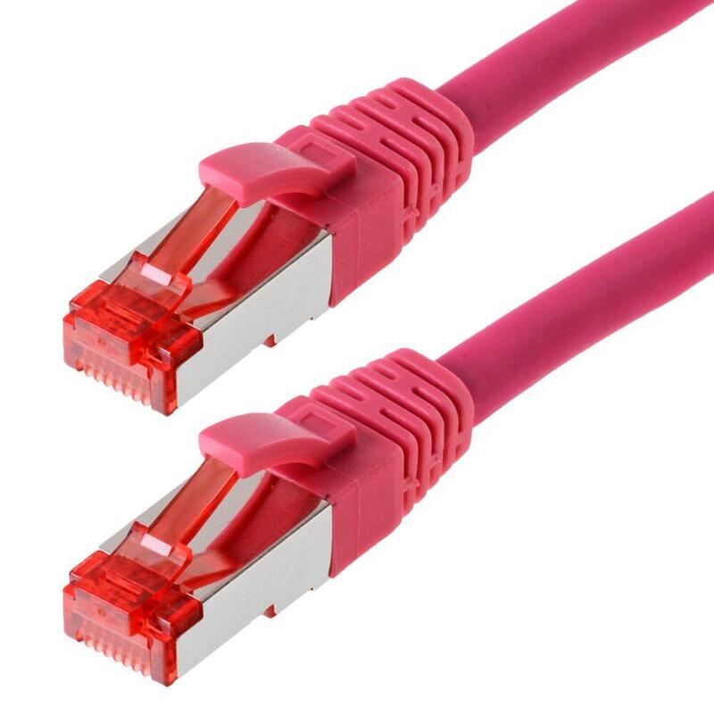 Helos Network Cable S/FTP CAT.6 Magenta 15,0M