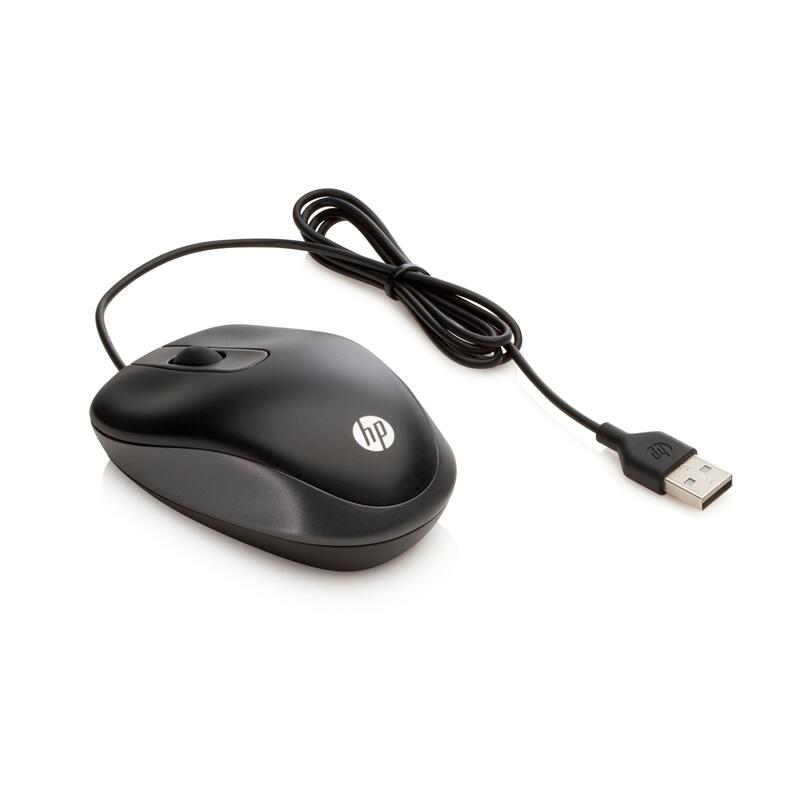 HP USB Travel Mouse Óptico 1000 DPI Ambidextro