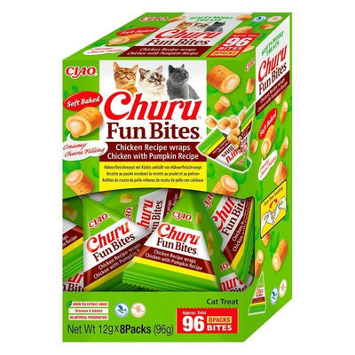 Inaba Churu Fun Bites Chicken And Pumpkin - Cat Treats - 8X12G — image 1
