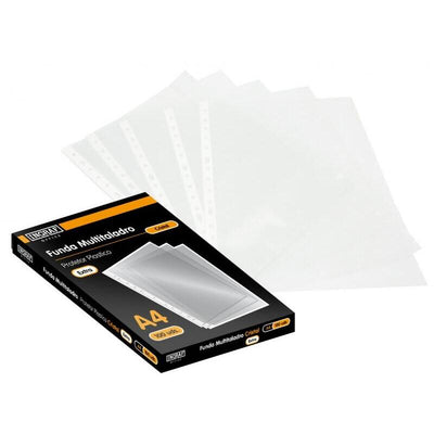Ingraf Pack 100 Cases Multicristal A4 Transparentes - Uso Folders With Mecanismo Anillas - Acabados — image 1