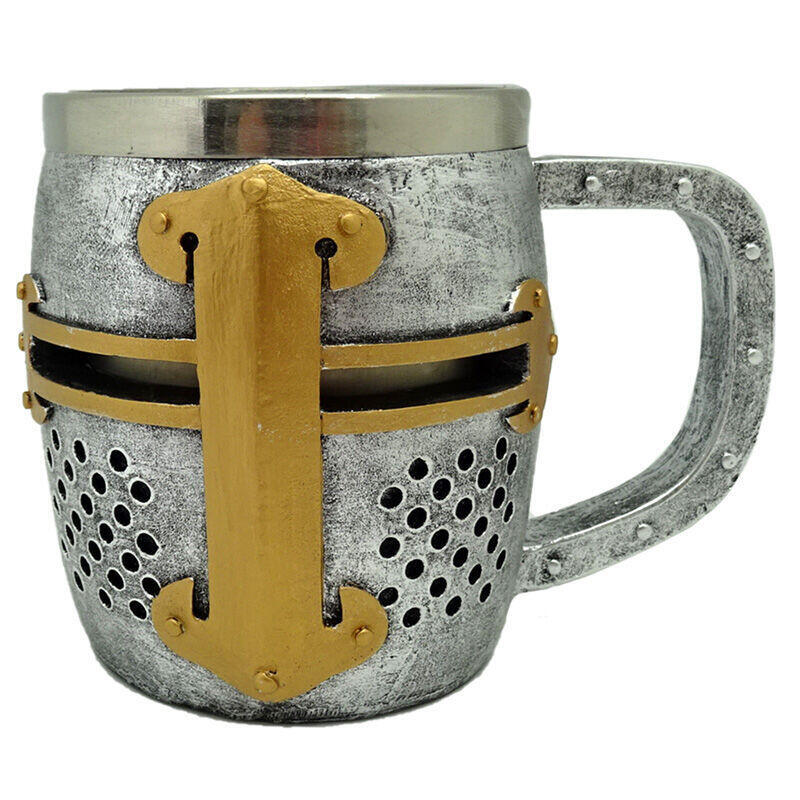 Jarra Caballero Medieval - Helmet Silver And Oro