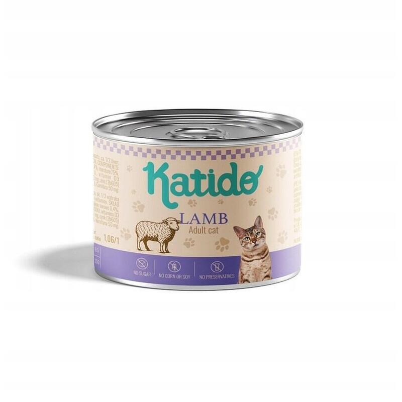 Katido Cordero Premium Comida Húmeda Gato 200G