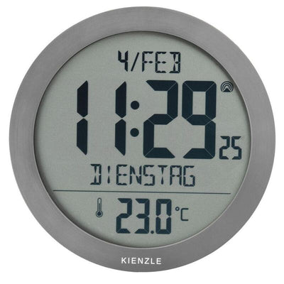 Kienzle Dcf Radio-control.wall Clock W.room Temp.display Anthr. — image 1
