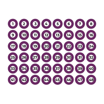 EDM Lámina Adhesiva A4 Numerada 1-48 Purple — image 1