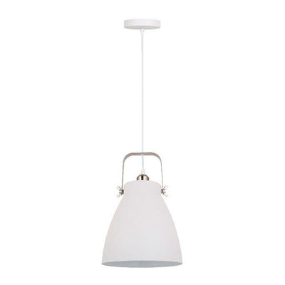 Lamp Ceiling Colgante, E27, White + Nickel, Ø270 X 1200MM — image 1