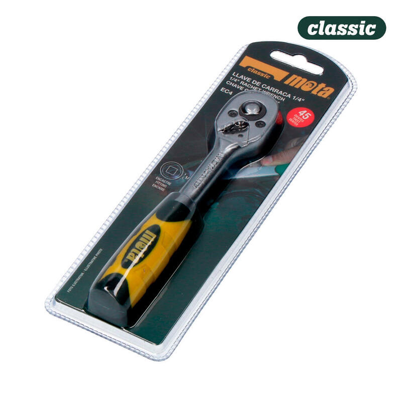 Key Carraca Encastre 1/4 45 Teeth Cr.v EC4 Mota