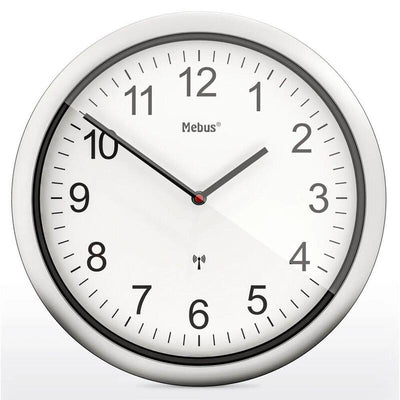 Mebus 19809 Radio Watch Wall White/Silver — image 1