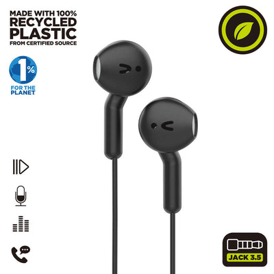 Muvit For Change Headphones Stereo E56 3.5MM Black — image 1